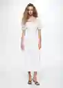 Vestido Acre-L Off White Talla XL Mujer Mango
