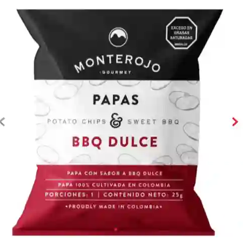 Papas de Bbq Dulce Monterojo X 25Gr