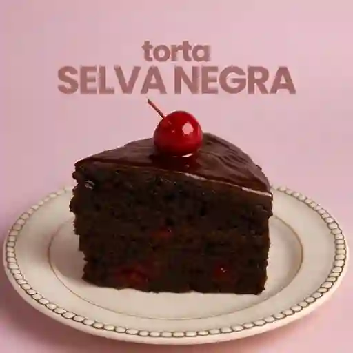 Porción torta selva negra
