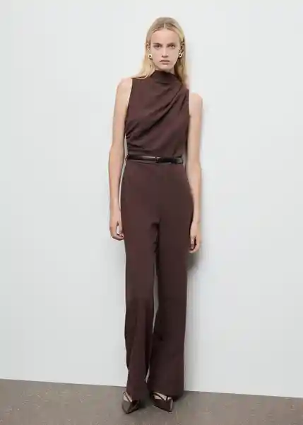 Enterizo Mono Marty1 Chocolate Talla S Mujer Mango