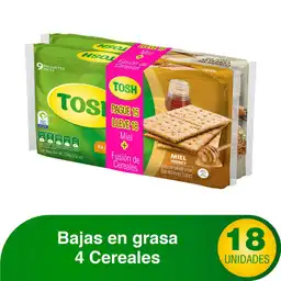 Tosh Galletas Con Salvado Y Miel x 18 Unidades