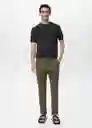 Pantalón Prato Khaki Talla 38 Hombre Mango