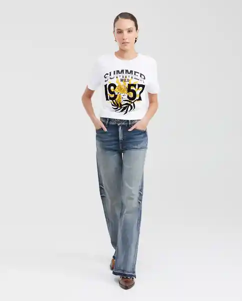 Camiseta Tiger Graphic Tee Femenino Blanco 0 Claro L Chevignon