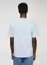 Camiseta Neutra Porcelana Talla M Hombre Mango