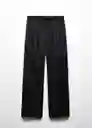 Pantalón Sati Negro Talla XL Mujer Mango