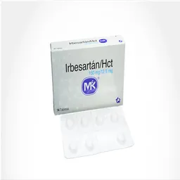 Mk Irbesartán (150 mg/12.5 mg) 14 Tabletas