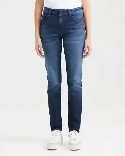Jean High Rise Cosmo Azul Dark Ultra Oscuro Talla 10 Chevignon