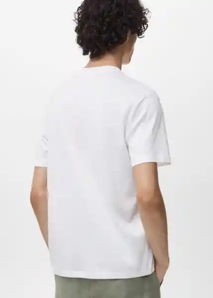 Camiseta Bellow Blanco Talla S Hombre Mango