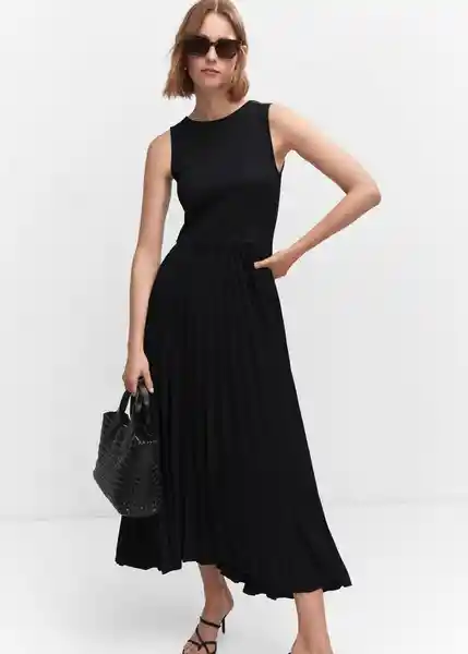 Vestido Caldera-A Negro Talla XL Mujer Mango
