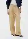 Pantalón Olive Mostaza Talla 36 Mujer Mango
