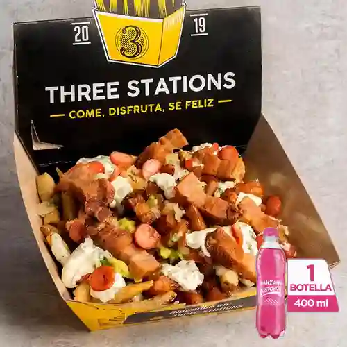 Combo Las Porko + Postobón Manzana 400 ml