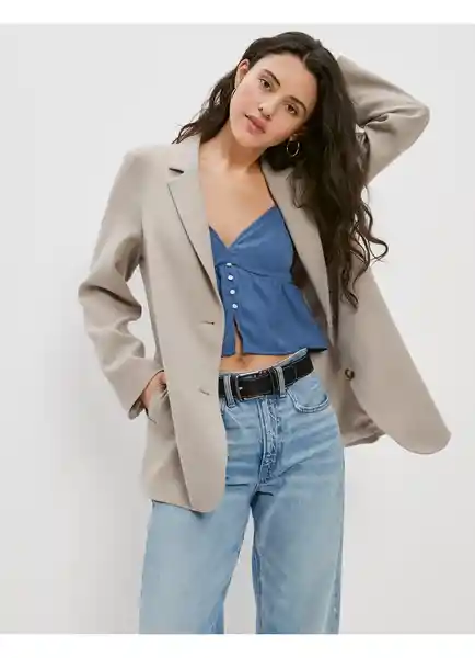 Chaqueta Mujer Café Talla LARGE American Eagle