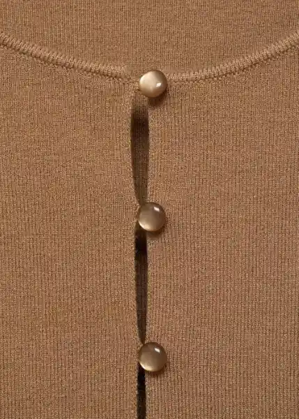 Chaleco Drop Camel Talla M Mujer Mango