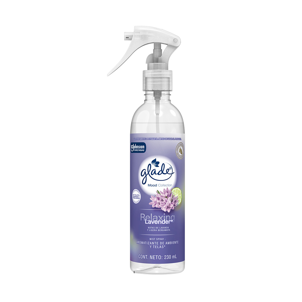 Glade Aromatizante de ambiente y telas Relaxing Lavender, Mist Spray 230ml