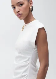 Camiseta Irma Offwhite Talla M Mujer Mango