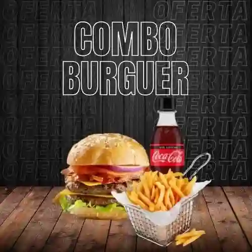 Hamburguesa Doble + Papas + Coca Cola