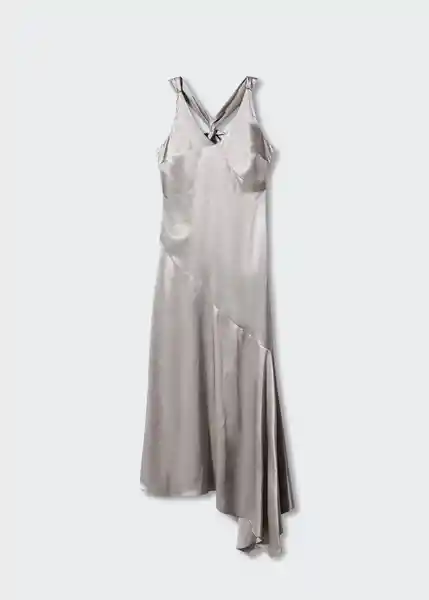 Vestido Ale Plata Talla L Mujer Mango