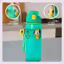 Botella Con Correa y Funda Serie Chimmy Verde 800 mL Bt21 Miniso