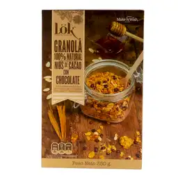 Lok Granola 100% Natural Con Nibs de Cacao Con Chocolate