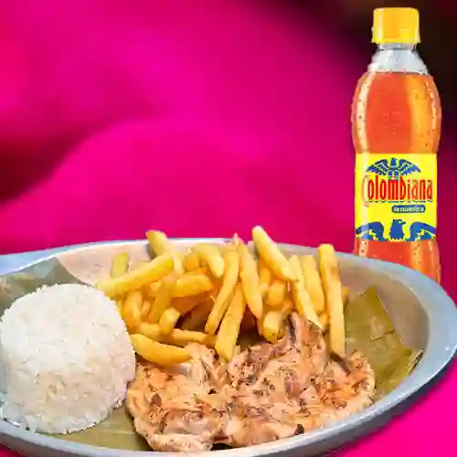 Menú Pollo + Gaseosa 400ml
