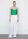 Top Rachel2 Verde Talla L Mujer Mango