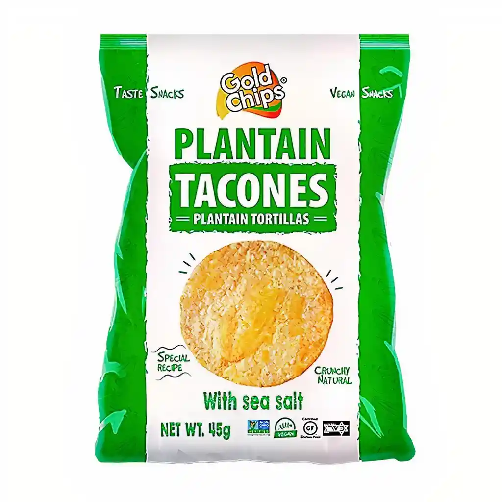 Gold Chips Tostones Plátano Chips Tacones