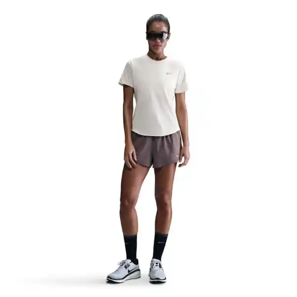 Nike Camiseta W Swift Df Top Manga Corta Mujer Gris Talla M