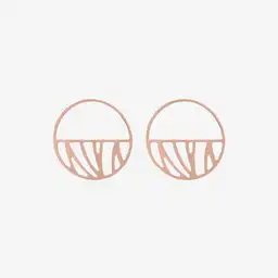 Aretes Perroquet Oro Rosa 43 mm