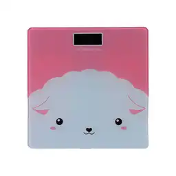 Báscula de Cristal Templado Para Peso Corporal Rosa Oveja Miniso