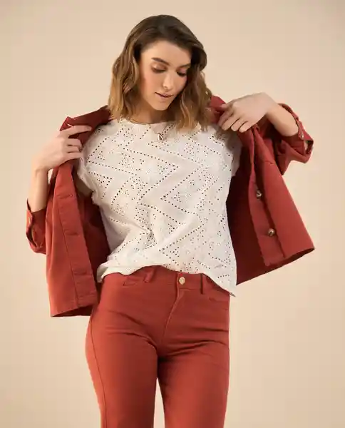 Camiseta Cannoli Crudo Claro Talla M 602G006 Esprit