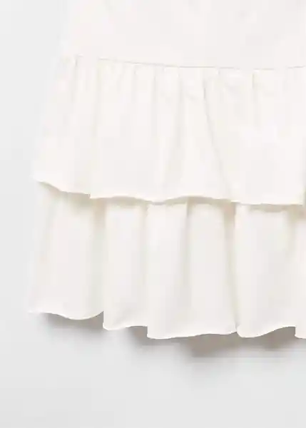 Falda Mini Off White Talla 22 Niñas Mango