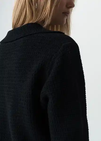 Saco Tejido Mujer Negro Puro M 583G027 Naf Naf