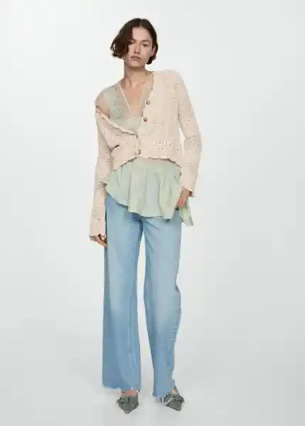 Chaqueta Cárdigan Sito Arena Talla S Mujer Mango