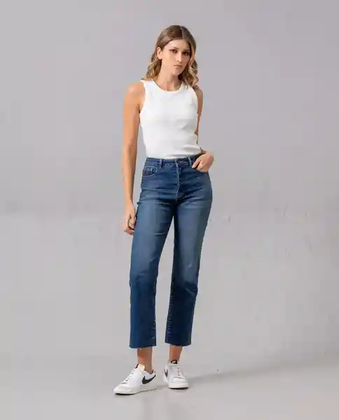 Jean Straight Mujer Azul Colonial Ultraoscuro T 6 47152 Rifle