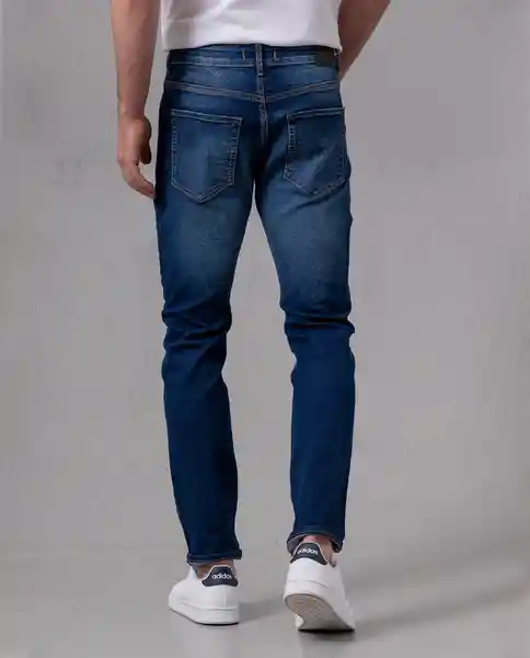 Jean Slim Hombre Azul Empolvado Medio Talla 32 87281 Rifle