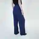 Pantalón Bota Recta Con Prenses y Pinzas Azul 12 Fuera de Serie