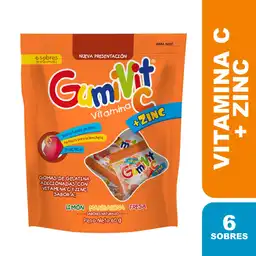 Gumivit gomas vitamina c y zinc sabores naturales