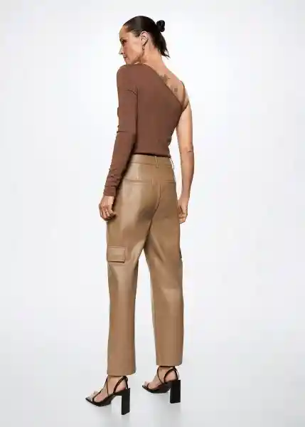 Pantalón Francis Camel Talla 36 Mujer Mango