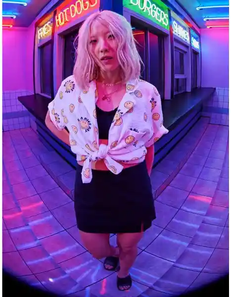 Falda Mujer Negro Talla SMALL 4596001 American Eagle