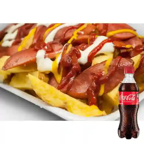 Combo Salchipapa Sencilla + Coca Cola Original 400 ml