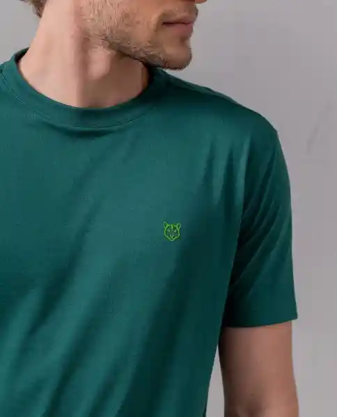 Camiseta Iconica Hombre Verde Botella Ultraoscuro XL 19500 Rifle
