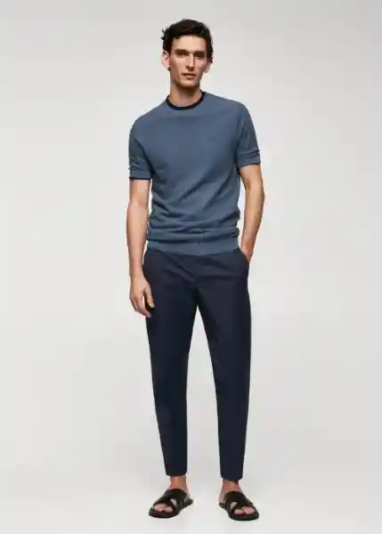 Pantalón Trevi Navy Talla 38 Hombre Mango