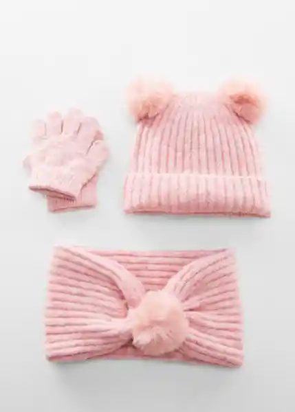 Gorro Pompon Rosa Palo Talla 94 Niña Mango