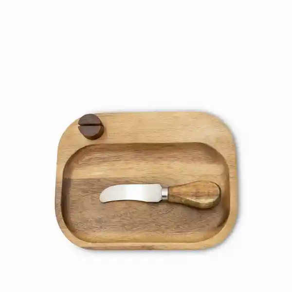 Tabla y Cuchillo Para Quesos en Acacia Ambiente Gourmet