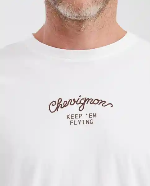 Camiseta Embroidered Slong Crudo Pristino Claro T M Chevignon