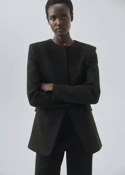 Chaqueta Tropi Negro Talla Xs Mujer Mango