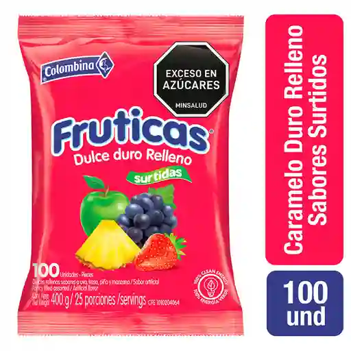 Fruticas Caramelo Dulce Duro Sabor a Frutas Surtidas
