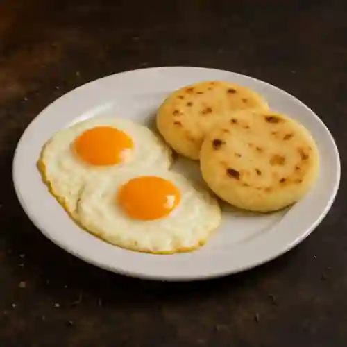 Huevos Fritos con Arepa