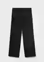 Pantalón Riga Negro Talla S Mujer Mango