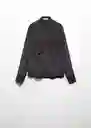 Camisa Massima Negro Talla M Mujer Mango
